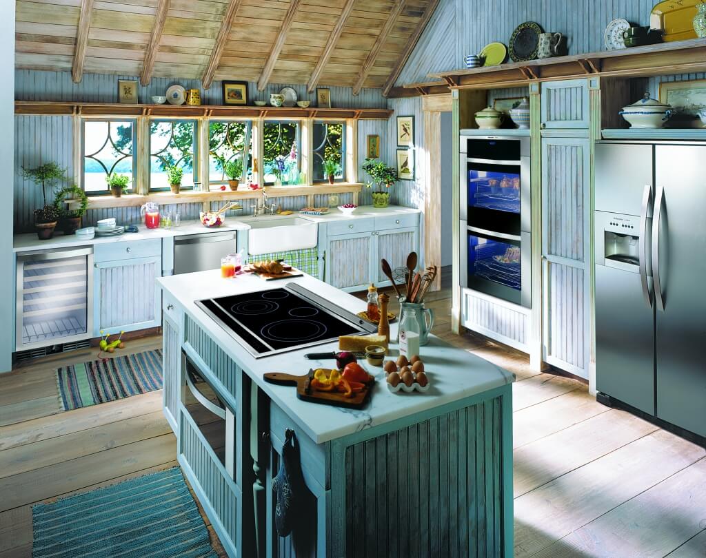 Kitchen with Electrolux Induction Cooktop on Center Island