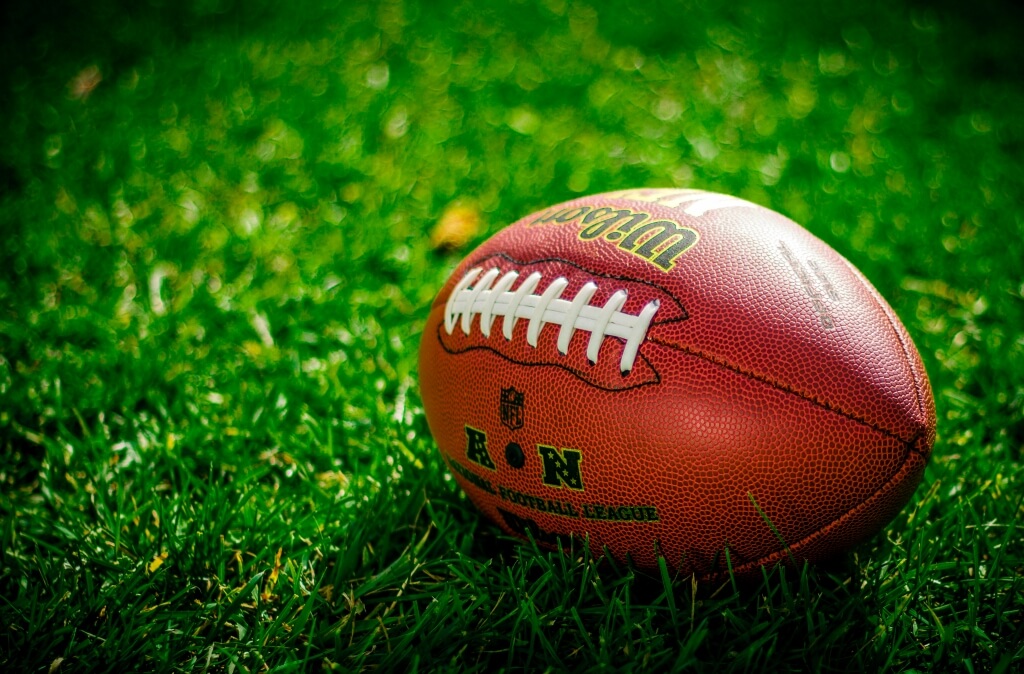 football on lawn